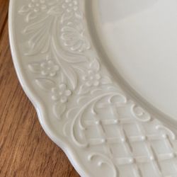 WHITE Dinner Dishes & Matching Veggie Bowl 