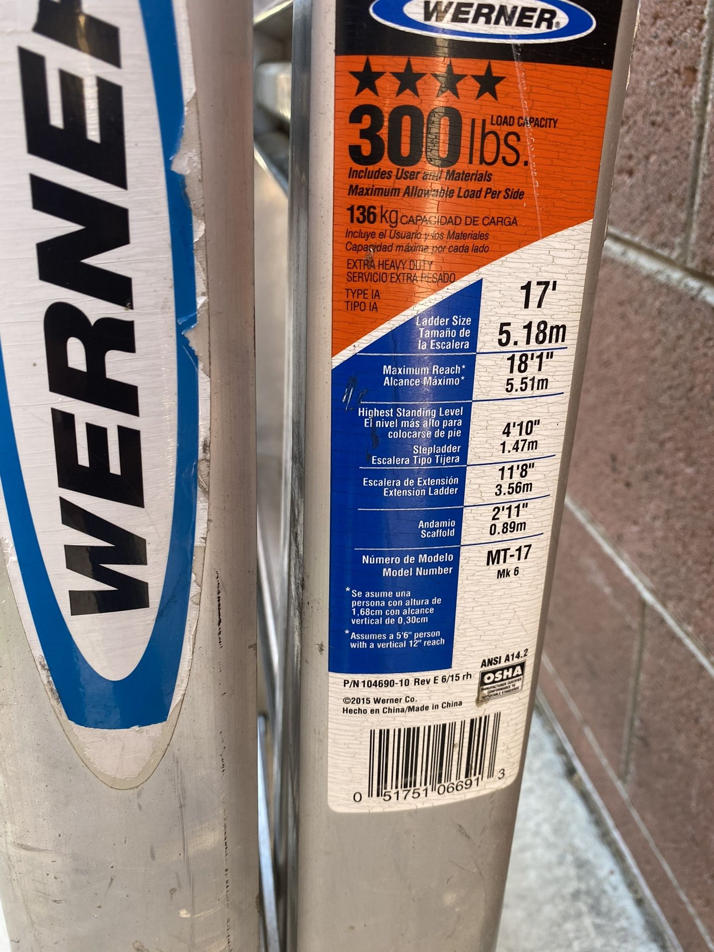 Werner Ladder 🪜 Multi Position Extension 16 Ft.