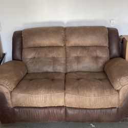 Leather Couch - Dual Recliners