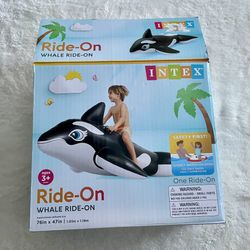 Inflatable Pool Float Whale Ride-on — Cash Only