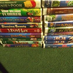 Disney VHS 2/8 or 5.00 each
