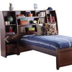 Headboard With Built-in Shelving and Storage