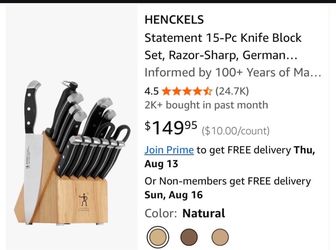 Henckels International Statement 15-Piece Knife Block Set