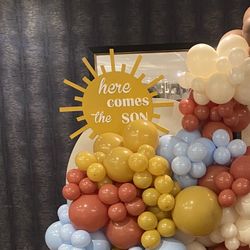 Sun “Here comes The Son” Wood sign 