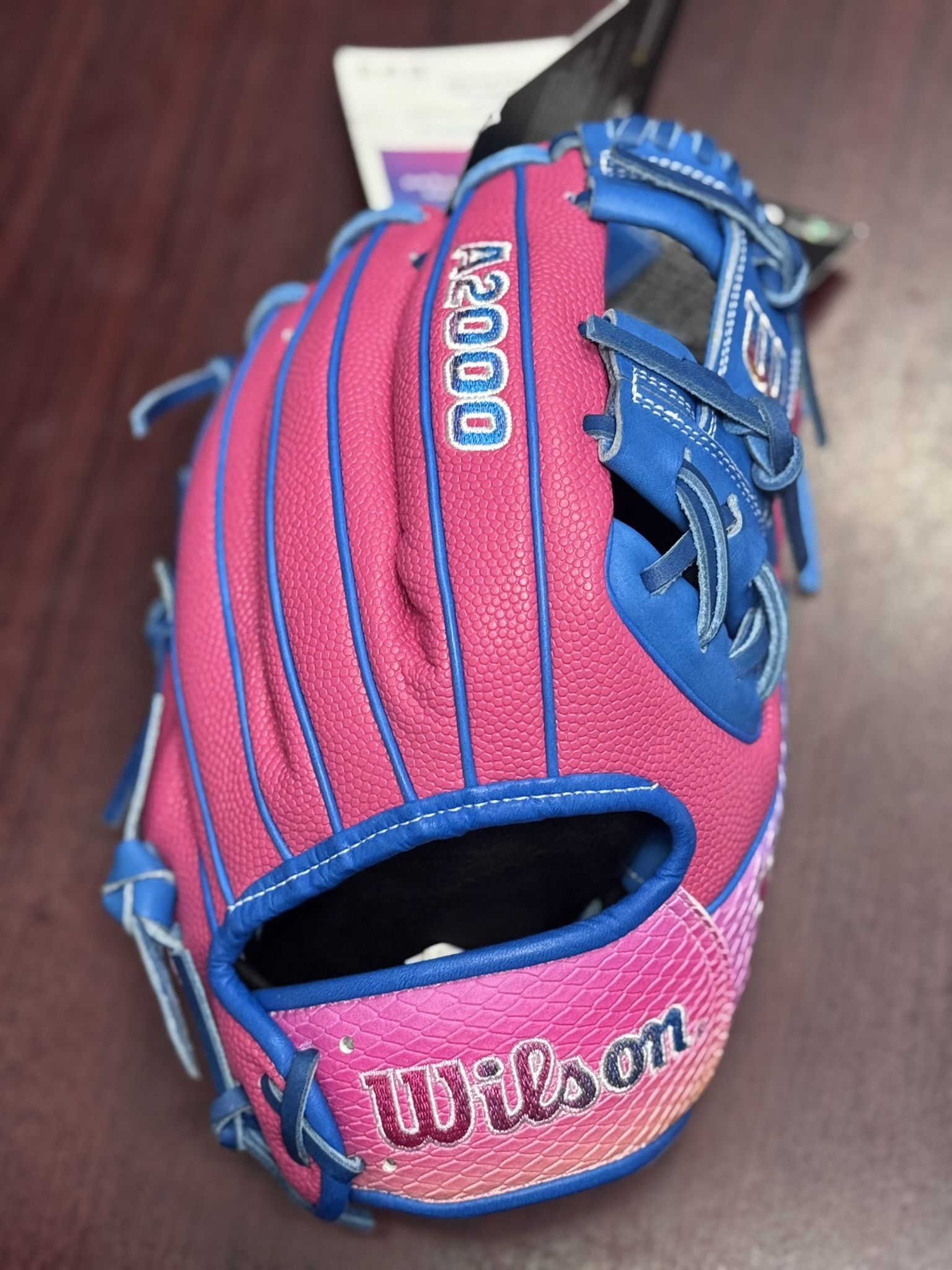 Wilson A2000 1786SS 11.5” Autism Blue/Flamingo Pink I-Web