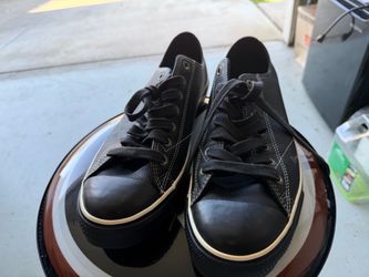 Black leather chuck shoes