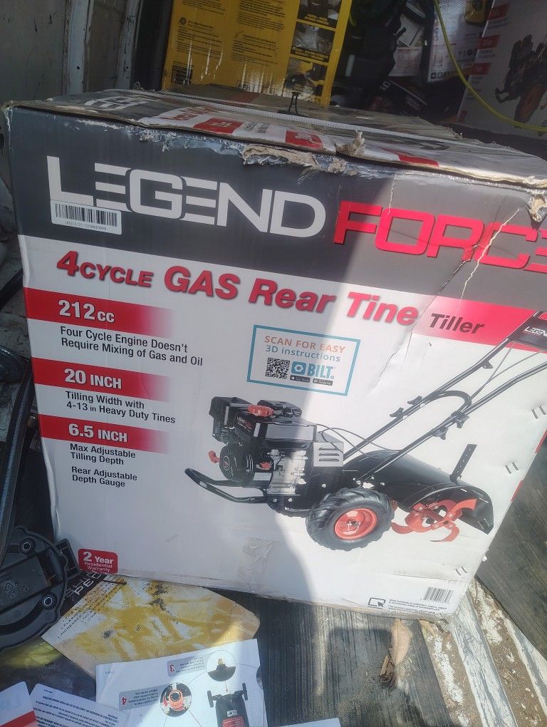 20 in. 212 cc Gas Rear Tine Tiller, Forward/Reverse