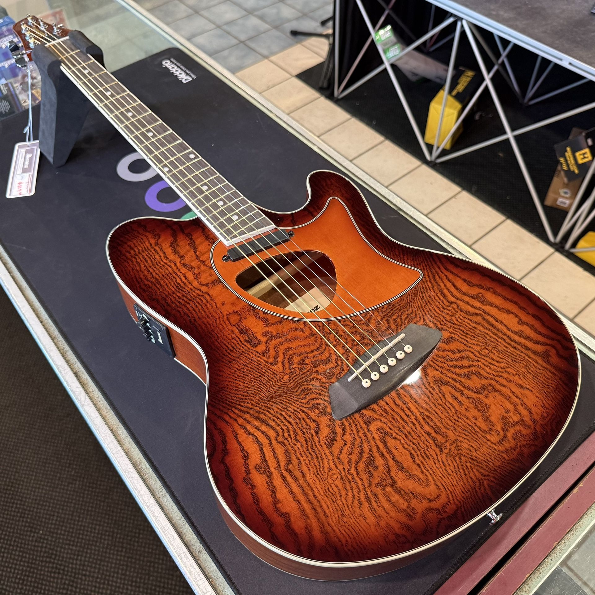 Ibanez Talman TCM50 Vintage Brown Sunburst Thin-Body Acoustic Electric Guitar NEW!