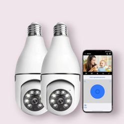 WiFi Security Camera Bulb  - 2Pk 