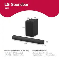 LG Soundbar S40T And Subwoofer