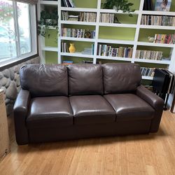 Leather Sleeper Sofa