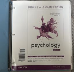 Psychology 4th Edition – Ciccarelli & White – Loose-Leaf Binder Edition