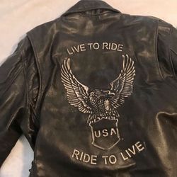 Brown authentic Leather Jacket. Size XL