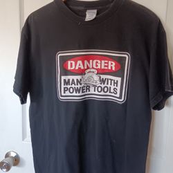 Vintage 90s "Man Woth Power Tools tshirt Size Large 