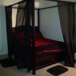 Ashley Signature Design Queen Canopy Bed Frame