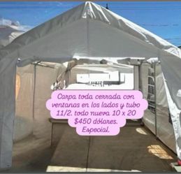 Carpa toda cerrada 10 x 20 ft.