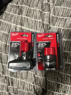 MILWAUKEE HIGH OUTPUT M12 BATTERIES