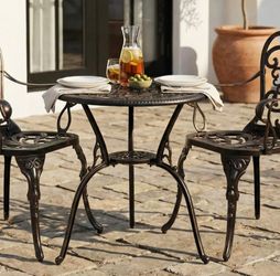 Vigo Outdoor Accent Table Powder Coated All Weather Patio Balcony Square Side