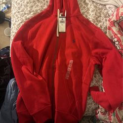 Polo Zipup Red