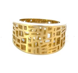 Woman’s Ladies 14k Yellow Gold Geometric Open Band Ring Size 8.5 GP3104454