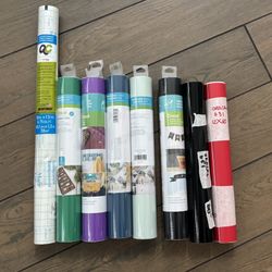 Cricut materials lot of 8 rolls - matte glossy chalkboard vinyl