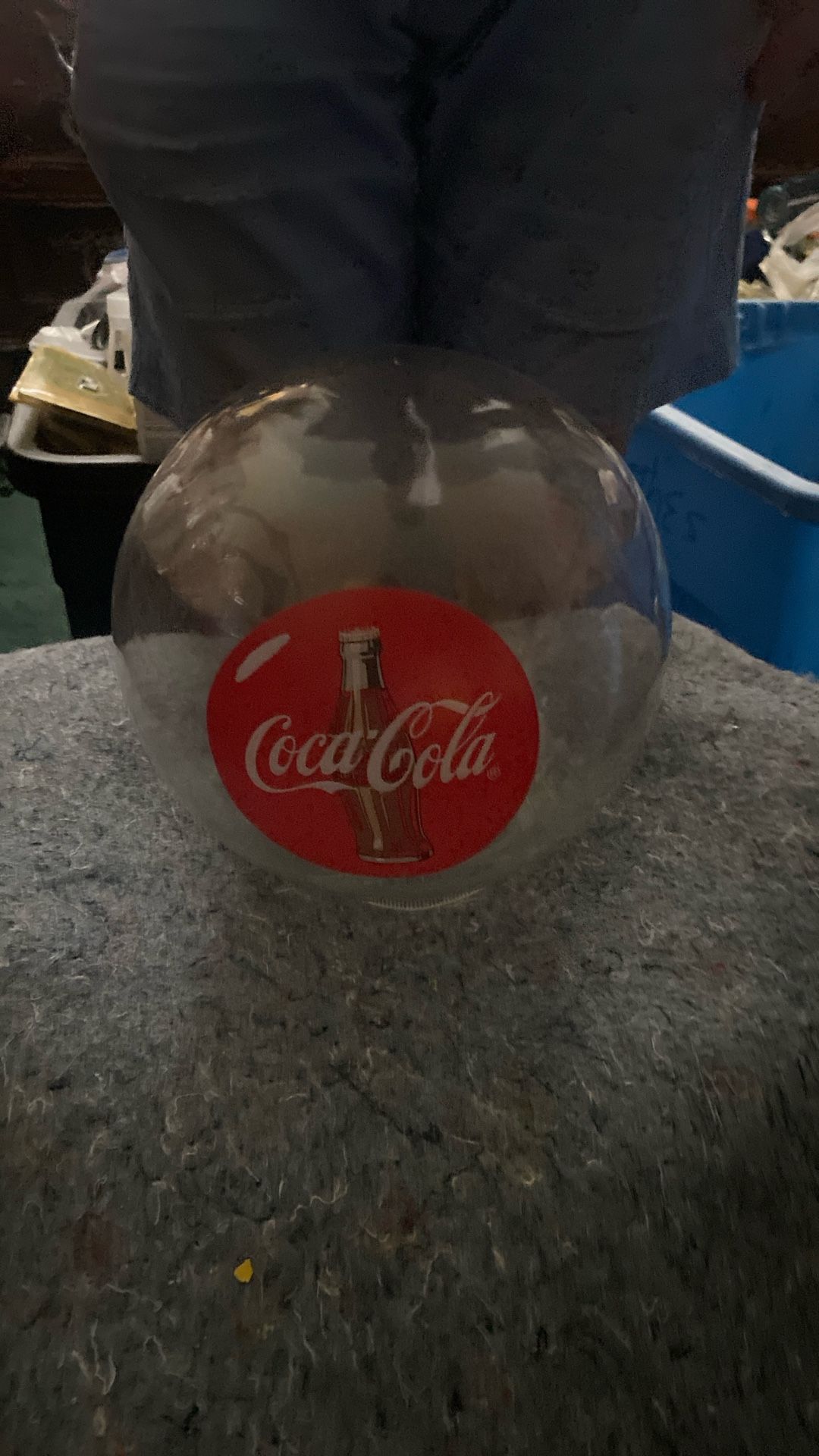 Coca-Cola globe with 4 inch opening