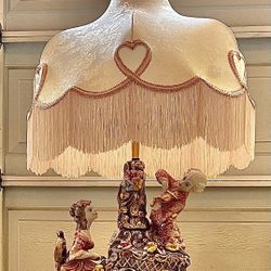 1 Capodimonte  table Lamp, 38” tall , 14” width .