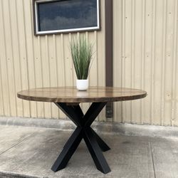 Custom Dining Table Farmhouse Country French Modern Rustic Solid Wood Set Restoration Hardware Insp Bench Hand Built Round Oval Counter Breakfast  