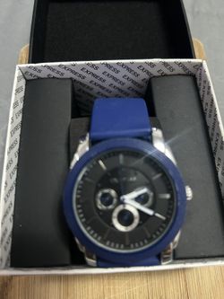 Men’s Express blue watch in box .used twice .need battery 🔋 