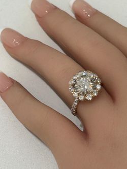 14KT 7.02CTW VVS2 LabGrown Diamond Engagement Ring (IGI Certified)