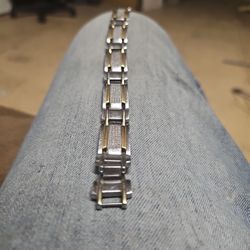 Gold Plated Stainless Steel Diamond Bracelet 