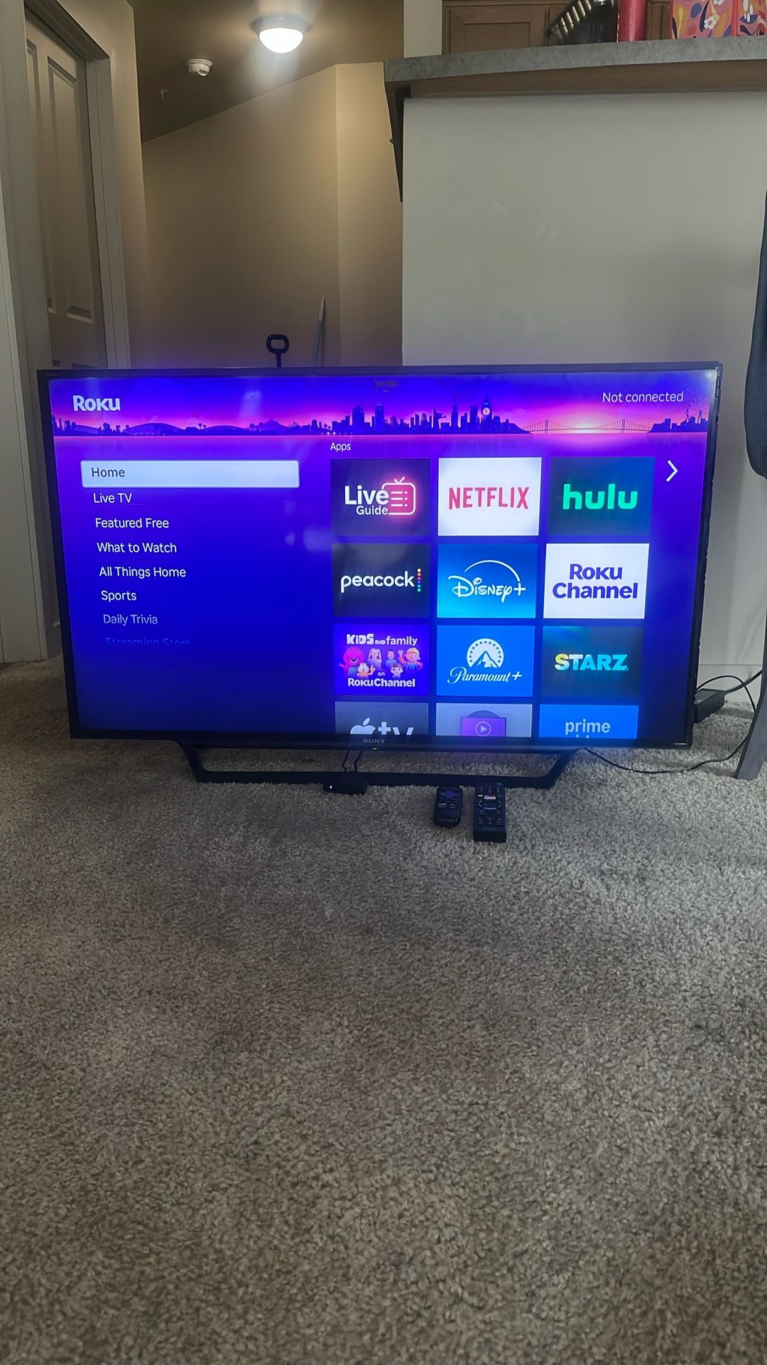 50” SONY SMART TV W/ROKU