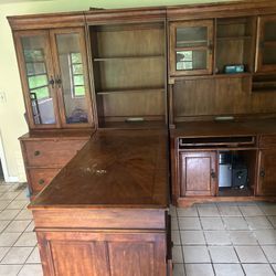 Office Desk, Display Case Dresser 