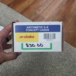 Homeschool, Arithmetic 5-8 Concept Cards (Brand New Never Used)