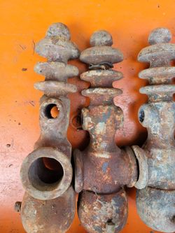 Antique fence posts finals, fence tops metal