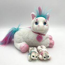 Unicorn Surprise Aria Plush with Two Babies 