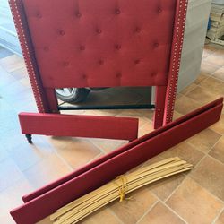 Red Twin Size Bed Frame 