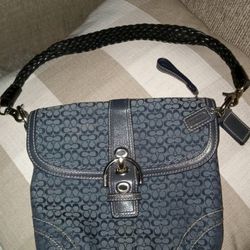 Vintage Coach Bag With Braided Handle