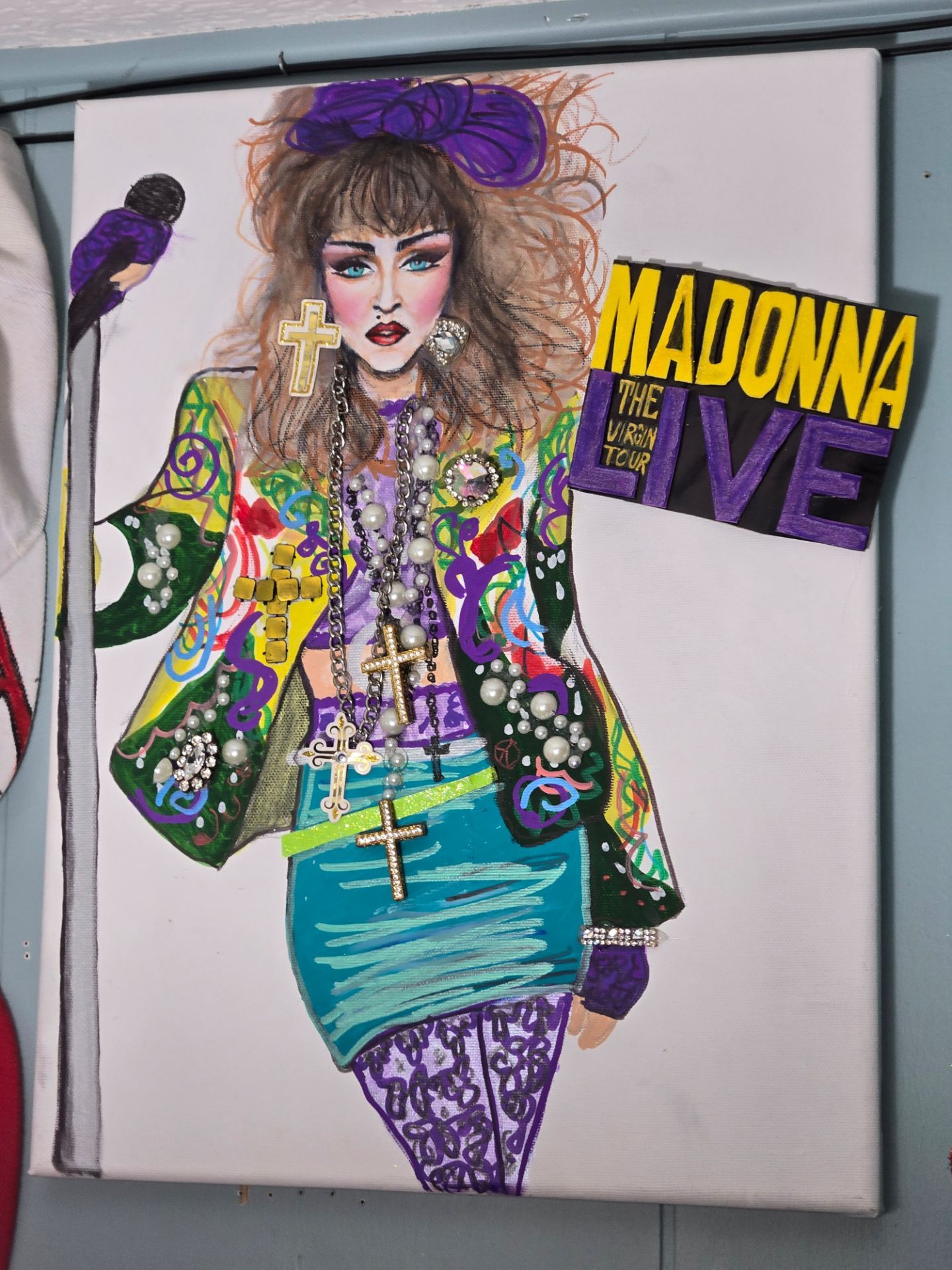 Madonna virgin tour on canvas