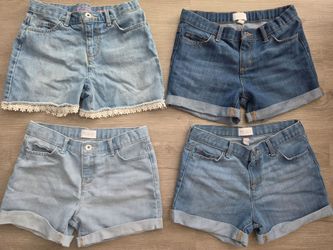 The Children's Place Girls Denim Shorts Bundle (4 Pairs)