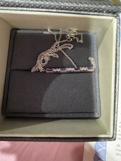 14k white gold diamond necklace