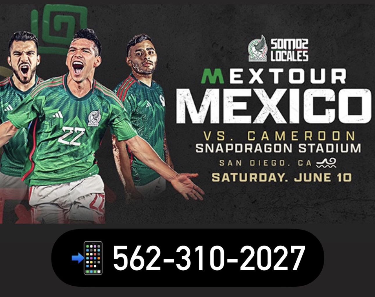 MEXICO VS CAMEROON TICKETS BOLETOS!