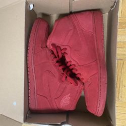 Size 15 - Jordan 1 Retro High Red Suede 2017