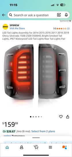 Tail Lights 14-18 Silverado 