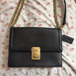 Black Leather Coach Purse
