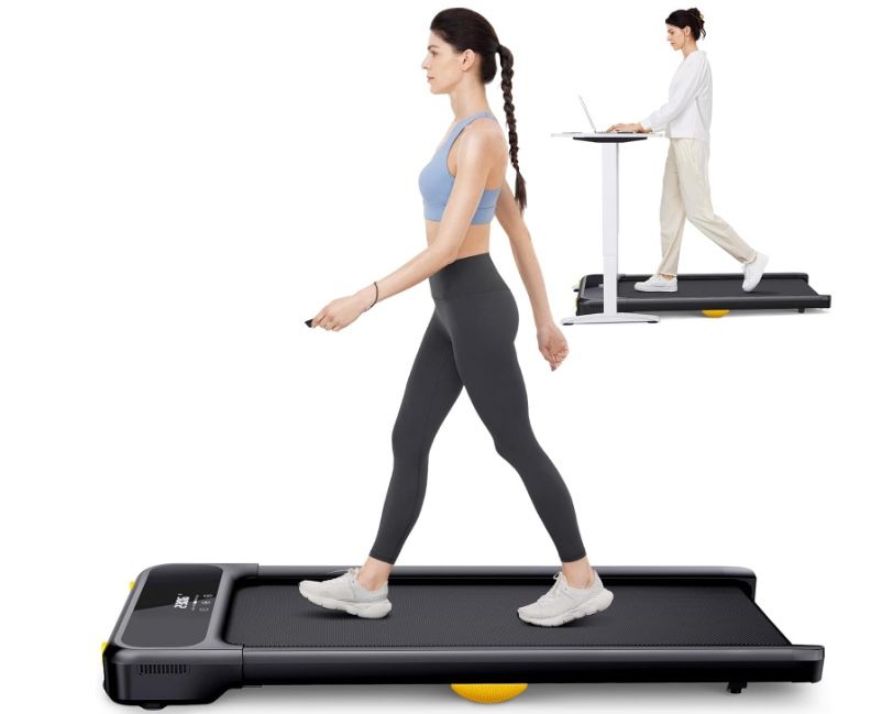 2 in 1 Under Desk Treadmills, 2.5HP Folding Electric Treadmill with Dual LED Display & Remote Portable Treadmill Foldable Walking Treadmill Jogging Ru