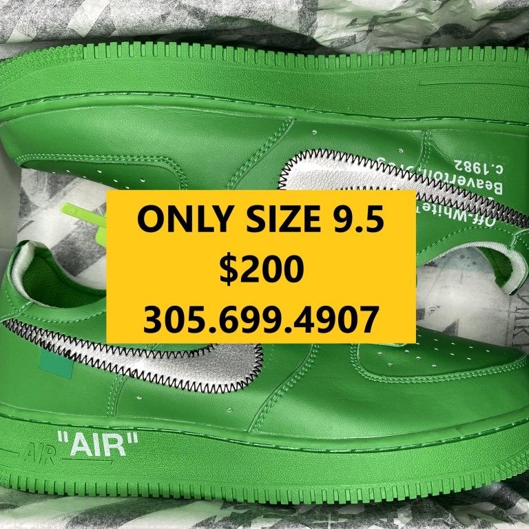 Force 1 Low Off White Nike Light Green Spark clean and neat sneaker for  Sale in Queens, NY - OfferUp