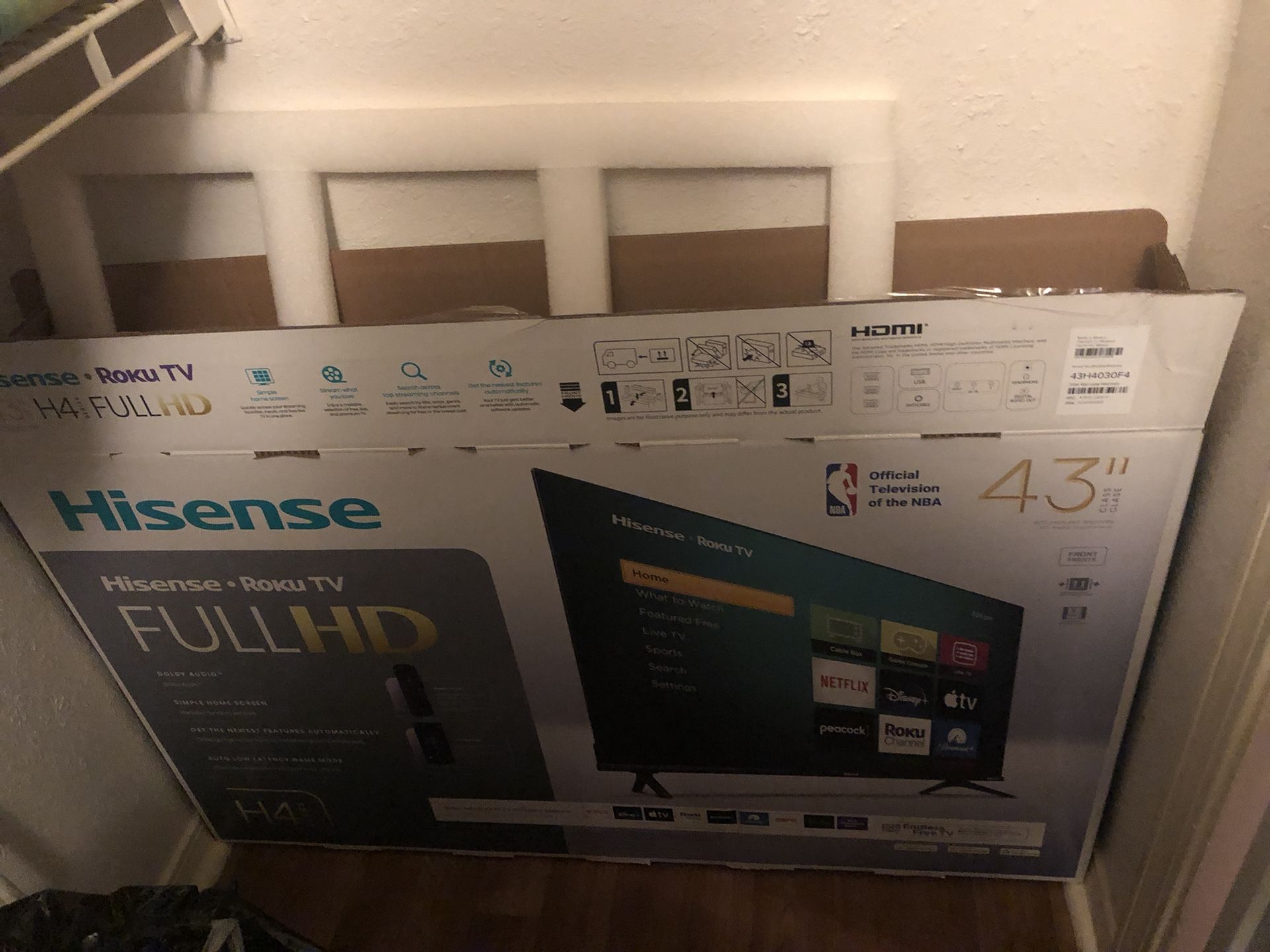 Brand New Hisense 43” Roku Tv
