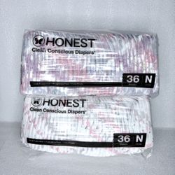 New The Honest Company Clean Conscious Diapers - Size Newborn, 72 Count 