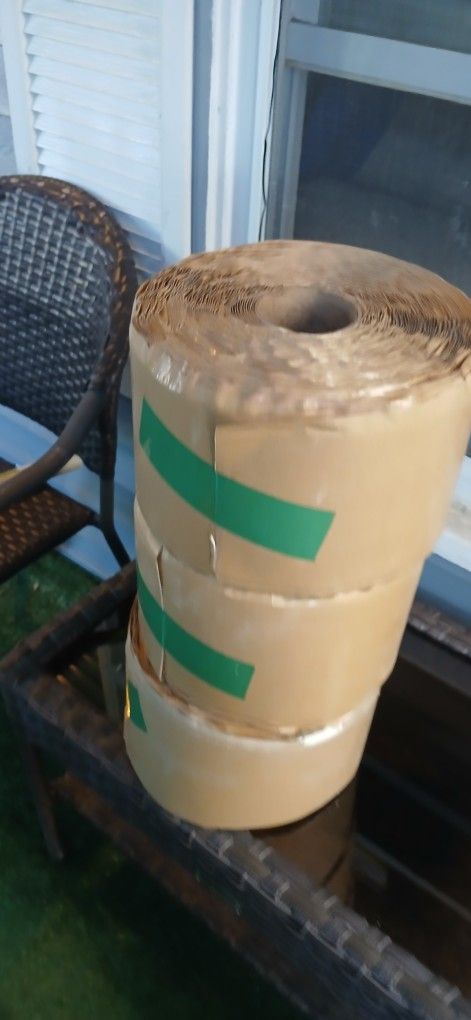 (3)-6"in. X 100'ft White Firestone Peel And Stick Edge Stripping.